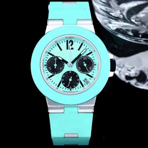 Reloj Cronógrafo de Cuarzo con Bisel Grabado en 3D con Logotipo Personalizado de Diseñador de Lujo para Hombre, Correa de Goma - Product Image 5