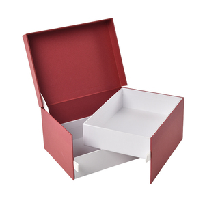 Boîte-cadeau personnalisée de tiroir à bijoux de luxe carré haut de gamme à double couche rotative éponge de gaufrage rigide et imperméable à l'eau mate - Product Image 2