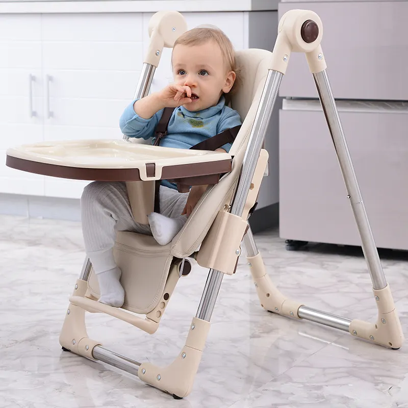 Multi-Function Foldable Folding Plastic Safety Sitting Eating Booster Baby High Chair for Kids Feeding Dining