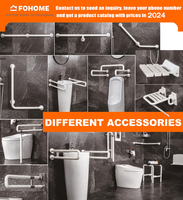 Fohome Handicapés Wc Homecare P Trap Double Chasse Confort Hauteur Ensembles de Sanitaires Toilettes pour Handicapés