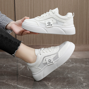 Chaussures d'été respirantes pour femmes, chaussures décontractées respirantes à semelle épaisse pour étudiantes - Product Image 5