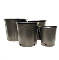Mini Pots de fleurs en plastique vert noir, vente en gros, en Stock Direct, nouvelle pépinière en plastique, Pot commercial de 1 Gallon