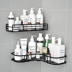 Étagère d'angle adhésive pour salle de bain, sans perçage, pour douche et cuisine, vente en gros - Product Image 5