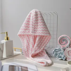 Super assorbente Logo personalizzato donna microfibra capelli secchi turbante doccia Spa Head Wrap asciugamano per capelli secchi - Product Image 1