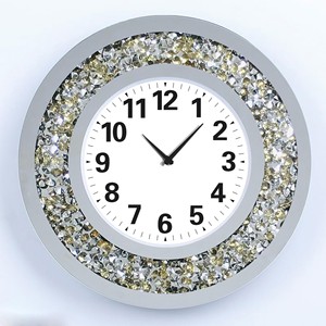 Design Diamond Crystal Glass Modern Luxury <strong>Clock</strong> <strong>Silent</strong> Digital Art <strong>Wall</strong> <strong>Clock</strong> for Home Decor - Product Image 3