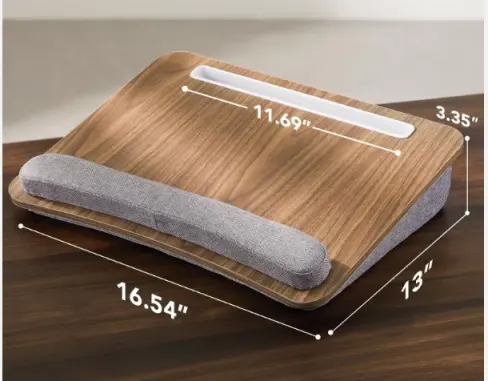 Scrivania portatile in bambù personalizzata con cuscino per la casa