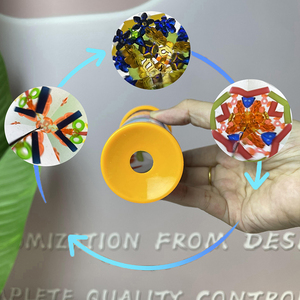 Jouet éducatif scientifique amusant pour enfants, <span class=keywords><strong>lentille</strong></span> multi-prismes en plastique coloré, dessin animé animal, petit kaléidoscope magique - Product Image 3