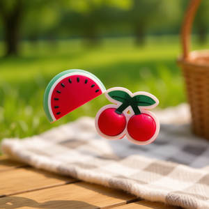 Fermacapelli Angelina a Forma di Frutta 5,5 Cm in Plastica Design Carino per Uso Quotidiano Femminile - Product Image 2