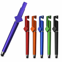 Stylo multifonction 4-en-1 avec logo personnalisé, support de téléphone, code QR, stylo à bille promotionnel, cadeau d'entreprise, vente en gros OEM