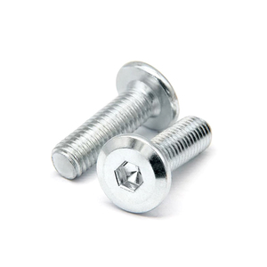 Tornillos de máquina de cabeza plana de acero DIN967 JIS GR5 con rosca gruesa, zincados en blanco, con ranura cruzada y arandela, fijaciones métricas y en pulgadas - Product Image 1