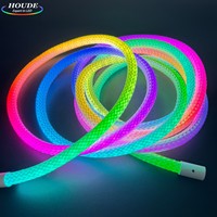 Lampes à pixels adressables LED DC5V 12V 24V 14MM 16MM WS2812 WS2811 360 °   Rubans lumineux LED néon flexibles RGB RGBIC ronds