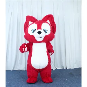 Fábrica profesional personalizada personaje de dibujos animados inflable Fox Playground Dress Up disfraz de Mascota