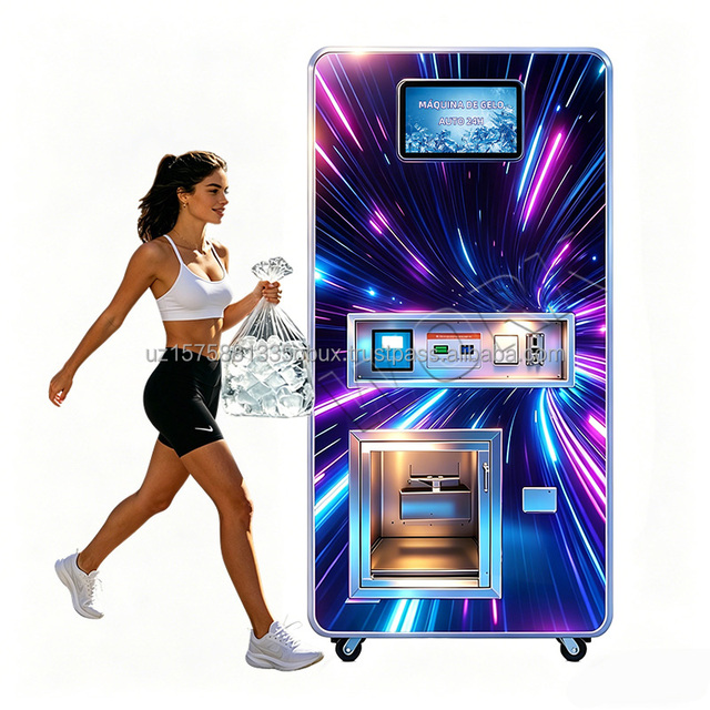 New High-Capacity Fully Automatic Ice Vending Machine SDK Commercial Self-Service Ice Making Packaging Cloud-Based Management