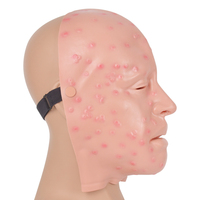 Masque anatomique en PVC pour démonstration de lésion faciale de la variole légère, pour l'enseignement scolaire avec simulation humaine réaliste