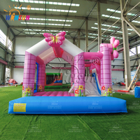 Château Gonflable Commercial Winsun Thème Fleurs en PVC, Combo Extérieur pour Enfants, Ignifuge, Étanche, Installation Facile, Taille Personnalisée