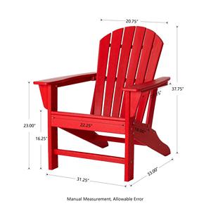 Chaise pliante <span class=keywords><strong>Adirondack</strong></span> en bois de cèdre au design moderne <span class=keywords><strong>Fauteuil</strong></span> de patio à moitié assemblé pour parc, cour et livraison directe - Product Image 4