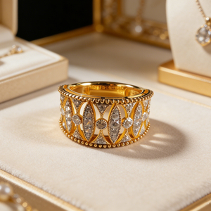 Bague de fiançailles personnalisée en or massif plaqué or 10K/14K avec diamant de laboratoire et zircon, style cluster, unisexe, pour anniversaire et fête - Product Image 2