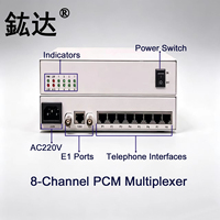 Multiplexeur téléphonique de bureau SJ Voice Fxsfxo sur E1 PCM 8 ports Fxs Fxo Mux