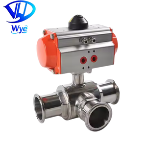 Wye Sanitary Stainless Steel 304 Three-way <b>Tri</b> <b>Clamp</b> Ball Double-acting Food Grade 650 Psi Operating Sanitary - Product Image 2