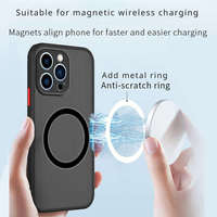 Coque magnétique translucide mate en TPU et PC rigide avec protection intégrale de l'appareil photo pour iPhone 18 17 16 Pro Max 15 Plus 14 13 12