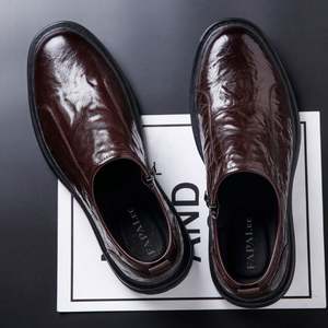 Chaussures Oxford décontractées et habillées pour hommes, en cuir souple, tendance et de haute qualité, légères, à enfiler, pour le bureau, collection automne - Product Image 3