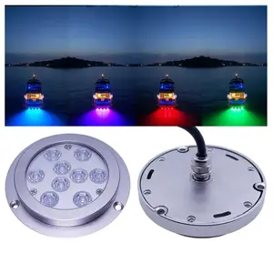 Paslanmaz çelik yat aydınlatma 12V RGB sualtı Transom Light tekne sualtı LED ışıkları