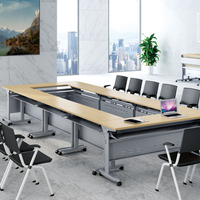 Meubles de bureau, table de conférence moderne et chaises, bureau pliable, table pliable, table de formation en métal, table pliable en acier au carbone