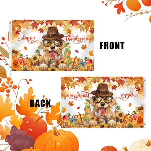 Thanksgiving Day Double-Sided 3*5FT Pennant <b>Flag</b> Digital Printing Technique Outdoor Courtyard Decorations - Product Image 5