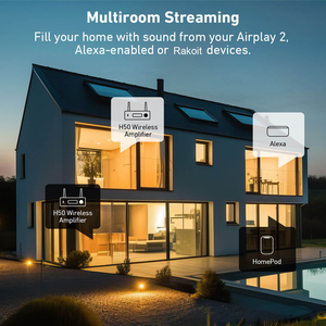 Amplificatore Ricevitore AV Arylic H50 Classe <span class=keywords><strong>D</strong></span> con WiFi 2.4G/B/G/<span class=keywords><strong>N</strong></span> e BT 5.0, Potenza 30-160W, Audio Multiroom per Uso Domestico - Product Image 6