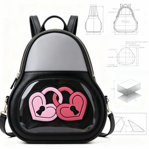 Bolsa Personalizada con Diseño de Anime, Insertos Personalizados, Bandolera, Mochila Tote, Fabricante de Bolsas Ita con Símbolo de Moneda Personalizado - Product Image 3