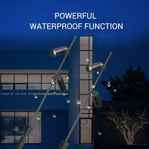 Lampes murales extérieures en aluminium LED cylindriques à intensité variable, étanches, éclairage paysager de jardin, éclairage de cour, projecteur LED à <span class=keywords><strong>double</strong></span> tête réglable - Product Image 5