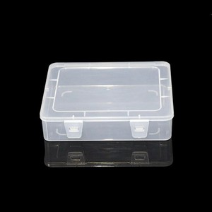 Transparent <b>Plastic</b> <b>Storage</b> Box Rectangle Covered Desktop Organizer For Tools Fishing Gear Parts Accessory Container 78g86g - Product Image 3