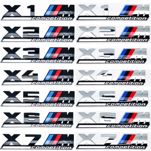 Badges latéraux pour Thunder Edition M pour modèles X1M-X6M M2-M7 - Autocollants de voiture en plastique ABS (noir) - Product Image 3