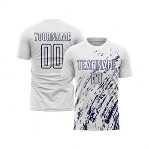 Camiseta de Fútbol Blanca de Manga Corta, Uniforme Deportivo Transpirable y Ligero de Secado Rápido para Entrenamiento, para Hombre - Product Image 1