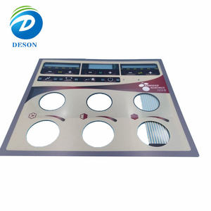 Autocollant de membrane pour panneau de commande d'injecteur à bouton embossé avec superposition graphique couleur Deson, clavier à membrane à 32 touches - Product Image 1