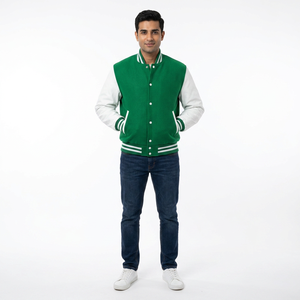 FINER THREADS Fabricante Personalizado Chaquetas Varsity de Alta Calidad con Botones Forrados en Cuero Genuino y Bordado Unisex para Invierno - Product Image 1