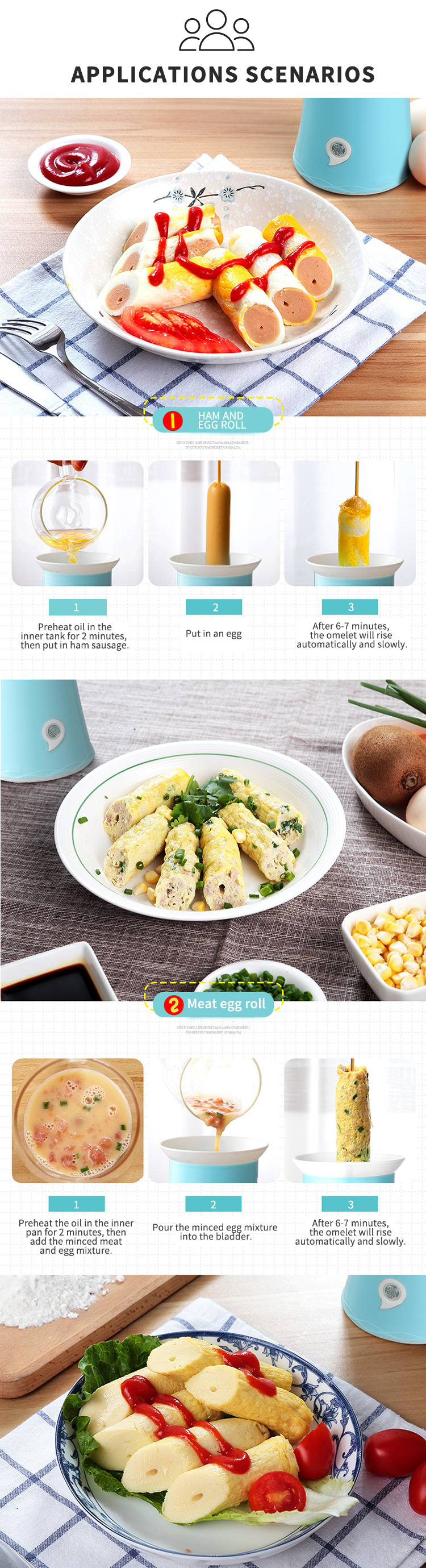 Hot Sales Household Multi-functional Egg Cup Electric Mini Egg Boiling Breakfast Machine Egg Roll Maker