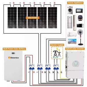 Juego Completo de 5KWH, 3 KWH, 6 KW, 8KW, 10 KW, 10KWH, 15KW, Sistema Híbrido de Almacenamiento de Energía Solar, Kit de Generación de Paneles Solares - Product Image 1