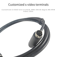 Câble coudé de connecteur Mini DIN MIDI mâle-mâle à angle droit 90 degrés de haute qualité pour vidéo S-Video, 4, 5, 6, 7, 8 broches, fabriqué sur mesure
