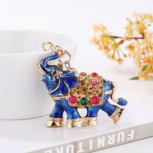 2024 3D Auspicious Elephant <strong>Key</strong> Holder Chains Whole Enamel Colorful <strong>Crystal</strong> Bag Pendant <strong>Keyrings</strong> <strong>KeyChains</strong> for Women - Product Image 4