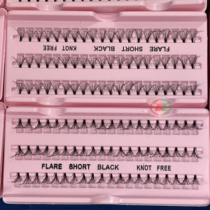 Extensiones de pestañas individuales de racimo de llamaradas largas naturales de pelo sintético de alta calidad al mejor precio, venta al por mayor de fábrica de Vietnam - Product Image 6