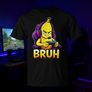 T-shirt à manches courtes pour enfants, unisexe, col ras du cou, imprimé numérique, Gaming Banana Meme Fun - Product Image 3