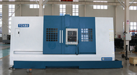 Tour CNC à banc incliné TCK80, tour CNC de moyenne capacité, portée de coupe 800 mm, alésage de broche 105 mm, mandrin hydraulique 15 pouces