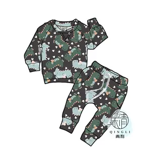 QingLi ODM 2022 vestiti per ragazzo carino dino heart pattern ragazzi vestiti per bambini