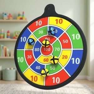 Indoor Safe Dartboard Child Friendly Safety Washable Eco-friendly 6 <b>Darts</b> - Product Image 1