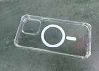 Étui de téléphone magnétique personnalisé 2025 avec crochet, étui de téléphone transparent antichoc