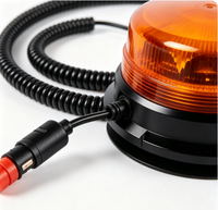 Luz de Baliza LED con Función SYNC, Kit de 2 Piezas, Base Magnética y con Ventosa, ECE R65 R10 IP66 12-24V, Luz Estroboscópica de Advertencia para Vehículos