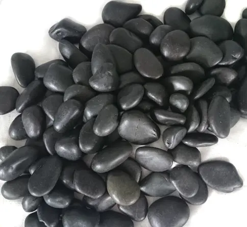 זול טבעי גינון אבן שחור נהר רוק מלוטש חלוקי אבן ליטוש