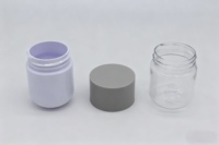 Bouteilles en plastique HDPE en gros, forme capsule, vides, personnalisables pour impression sérigraphique double face – Offre spéciale