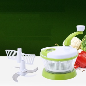 Picadora de Alimentos Manual, Cortador en Rodajas, Centrifugador de Ensaladas, Licuadora y Separador de Claras de Huevo con Base de Succión, Cortador de Verduras - Product Image 3